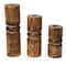 Hello Honey® Wood Stack Taper Candle Holder Set